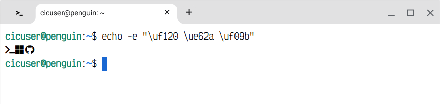 Test the nerd font in Terminal Test the nerd font in terminal